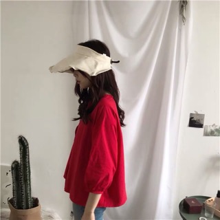 Sơ Mi Thô Nữ Tay Chun Ulzzang ( Có ảnh thật )