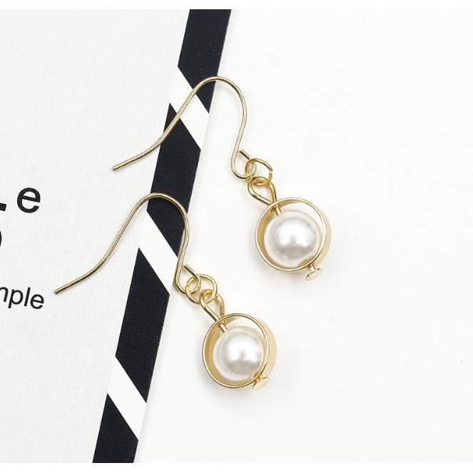 Bông tai viên ngọc thời trang vành tròn