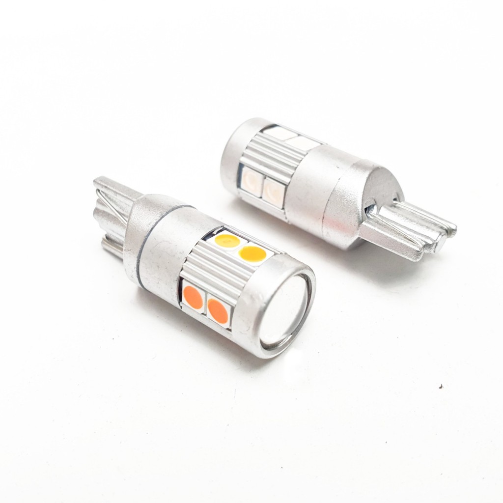 Cặp - 02 bóng đèn - LED demi, xi nhan T10 9SMD 3030 siêu sáng