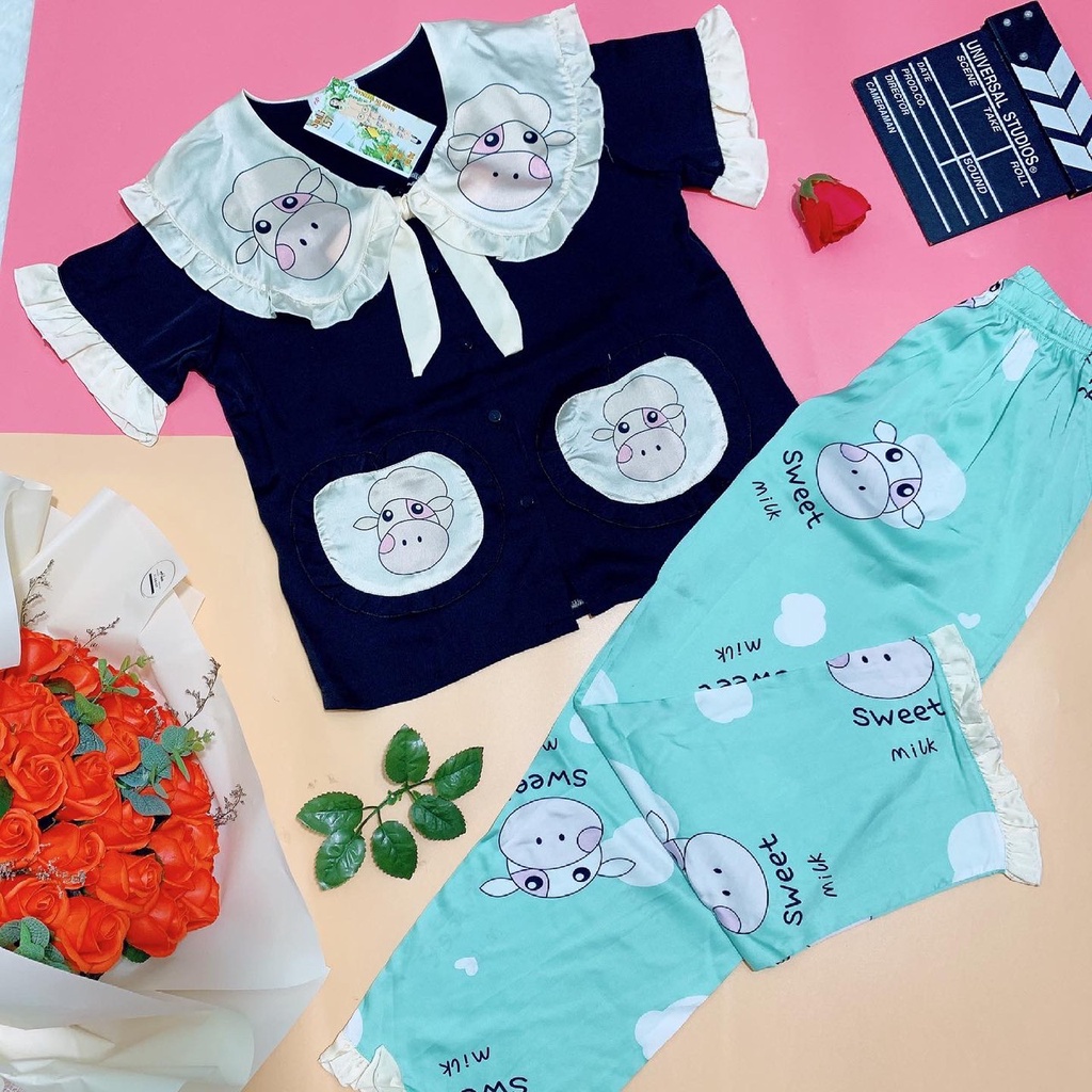 HÀNG CAO CẤP - [ Hot ] Bộ Pijama Dài Tiểu Thư Chất Lụa Latin Mặc Nhà Mịn Mát - Bộ Dài Siêu Xinh | BigBuy360 - bigbuy360.vn