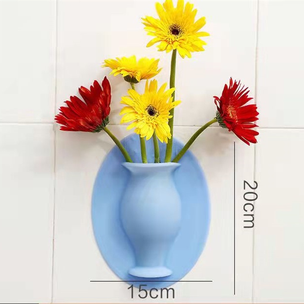 Lọ Hoa Silicone Treo Tường Trang Trí Nhà Cửa Có Thể Tháo Rời Tiện Lợi