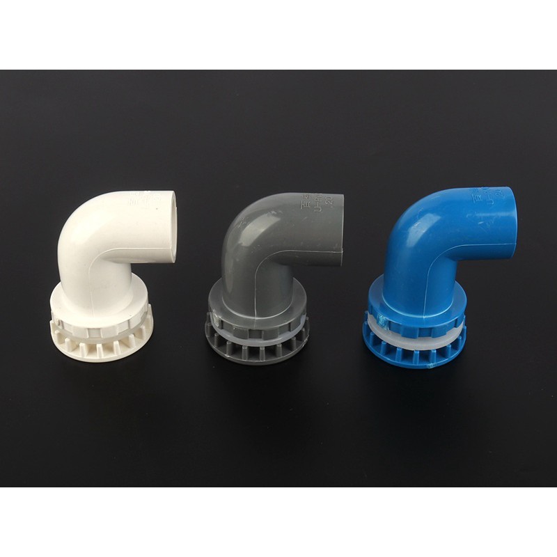 Khớp nối ống dẫn nước bể cá đường kính bên trong 20-50mm PVC 90 độ