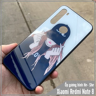 Ốp lưng Xiaomi Redmi Note 8 gương hình He - She