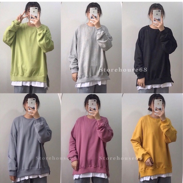 Áo oversize pha trắng chất da cá siêu đẹp . Ib để chọn màu