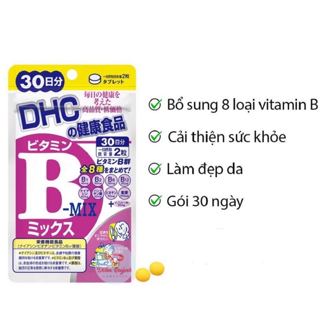 Viên Uống Vitamin B Tổng Hợp DHC Vitamin B Mix 60 Viên 30 Ngày
