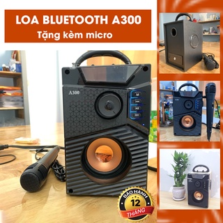 Loa bluetooth kèm mic hát, loa hát karaoke cao cấp a300, cho trải nghiệm âm thanh cực chất lượng, bảo hành chính hãng