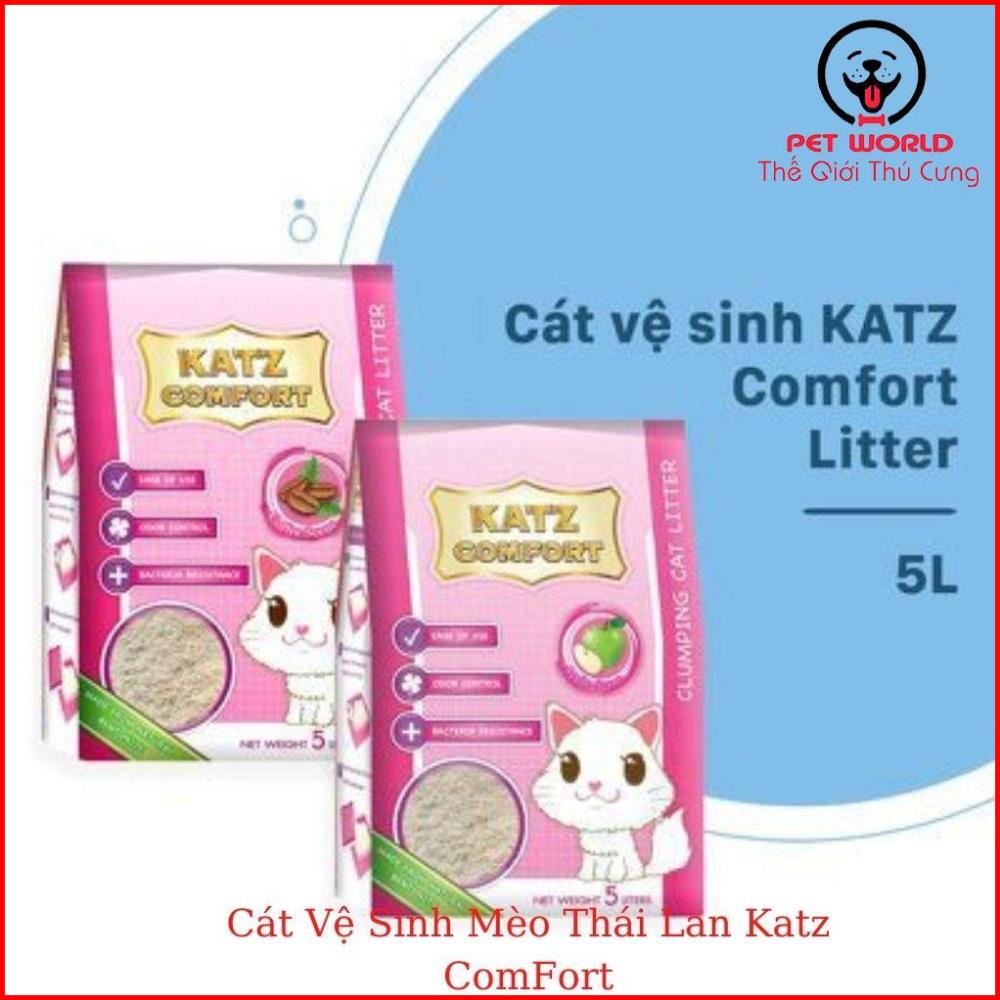 Cát vệ sinh cho mèo Katz Comfort nhập khẩu Thái Lan 5L,10L