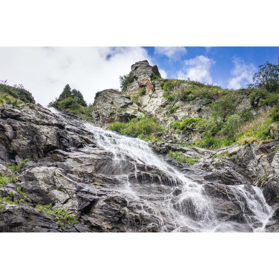 Tranh dán tường phong cảnh thác nước chảy êm đềm 3D