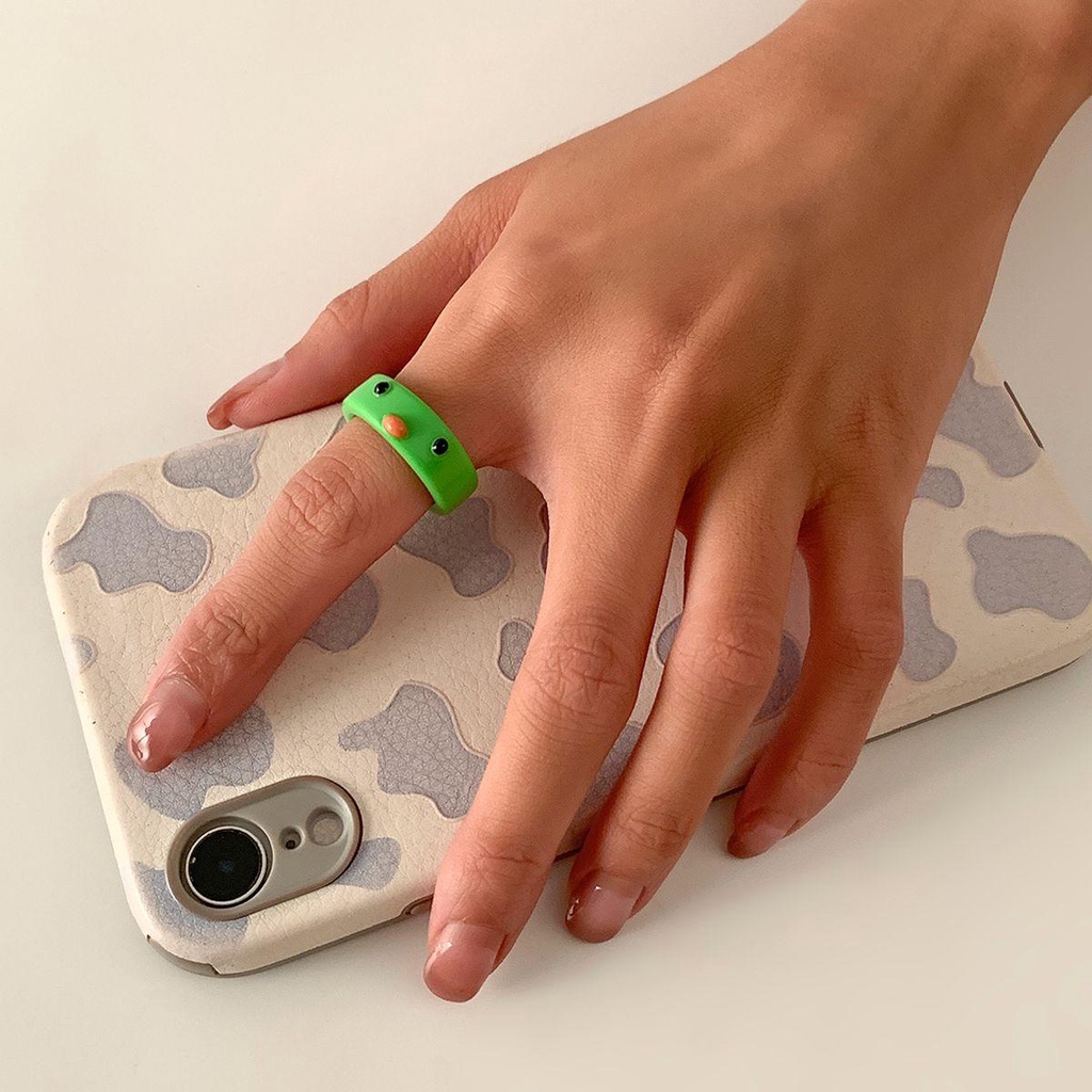 Nhẫn Resin Hình Động Vật Dễ Thương Phong Cách Hàn Quốc Cho Nữ