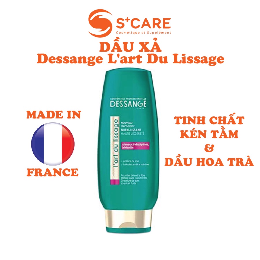 Dầu Xả Dessange L'art Du Lissage - Dòng mới cho tóc bồng bềnh, tóc mới làm xoăn, dưỡng tóc mềm mượt, vào nếp