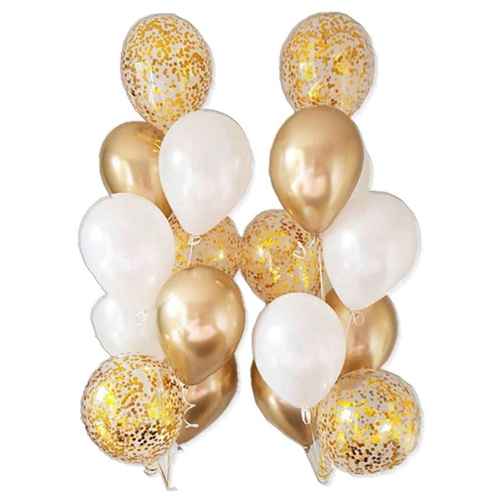 IVORY Set 18 Bong Bóng Màu Đen Trang Trí Tiệc