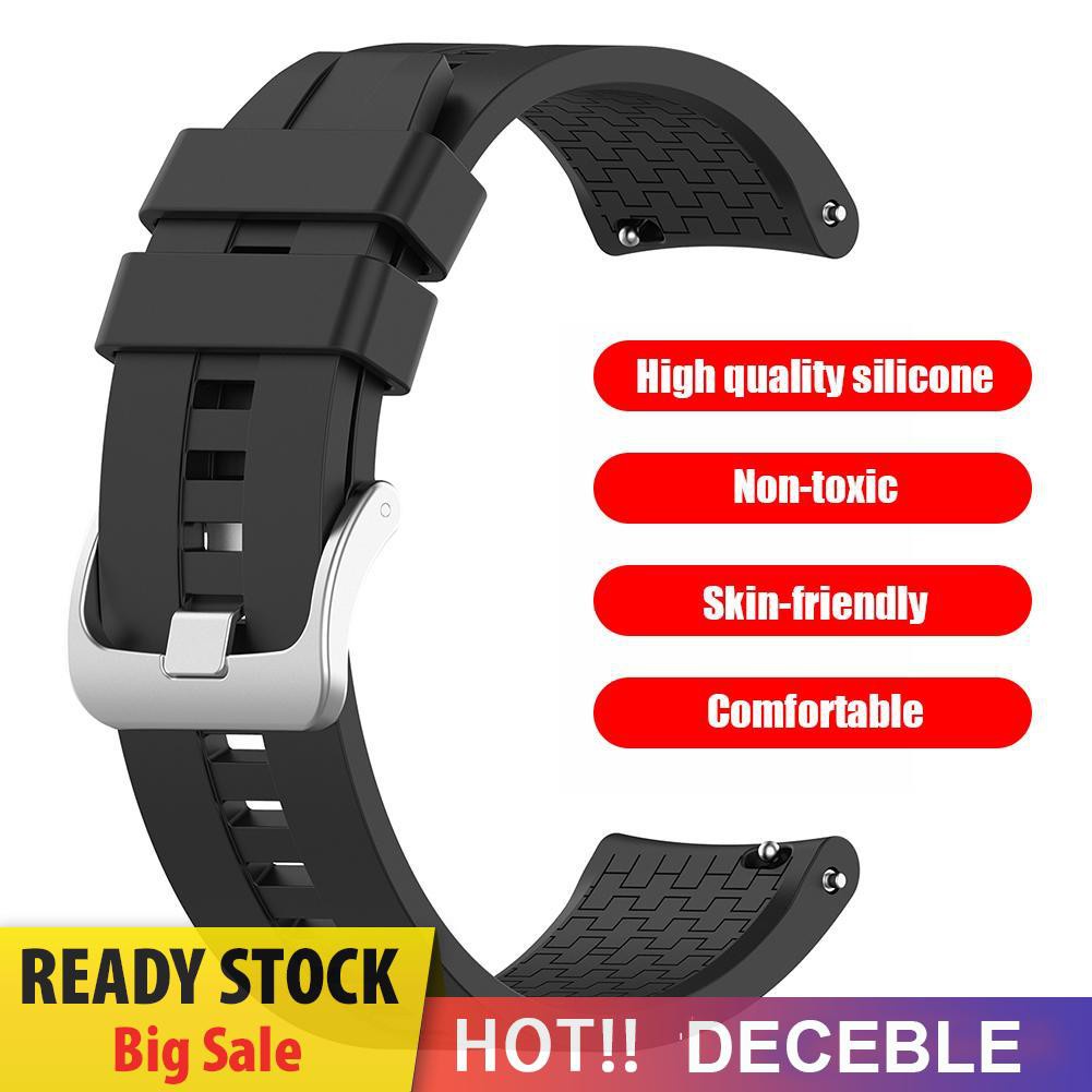 Deceble Sports Silicone Watch Band Wriststrap for Huawei Watch GT/GT Active 46mm