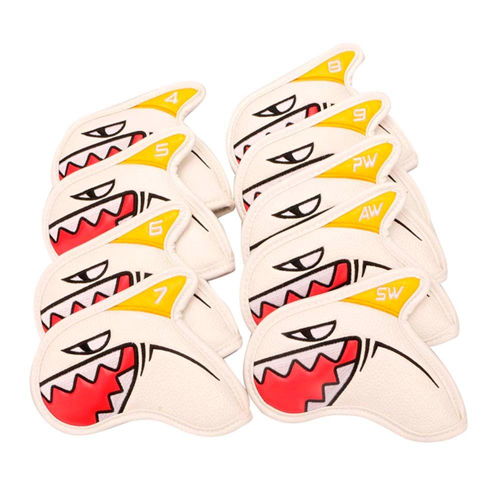 Vỏ Bọc Bảo Vệ Đầu Gậy Đánh Golf Bằng Sắt Thêu Họa Tiết Cá Mập Độc Đáo Tiện Dụng