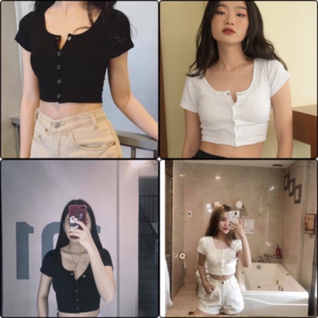 🔜 Áo Croptop Khuy Bấm | BigBuy360 - bigbuy360.vn