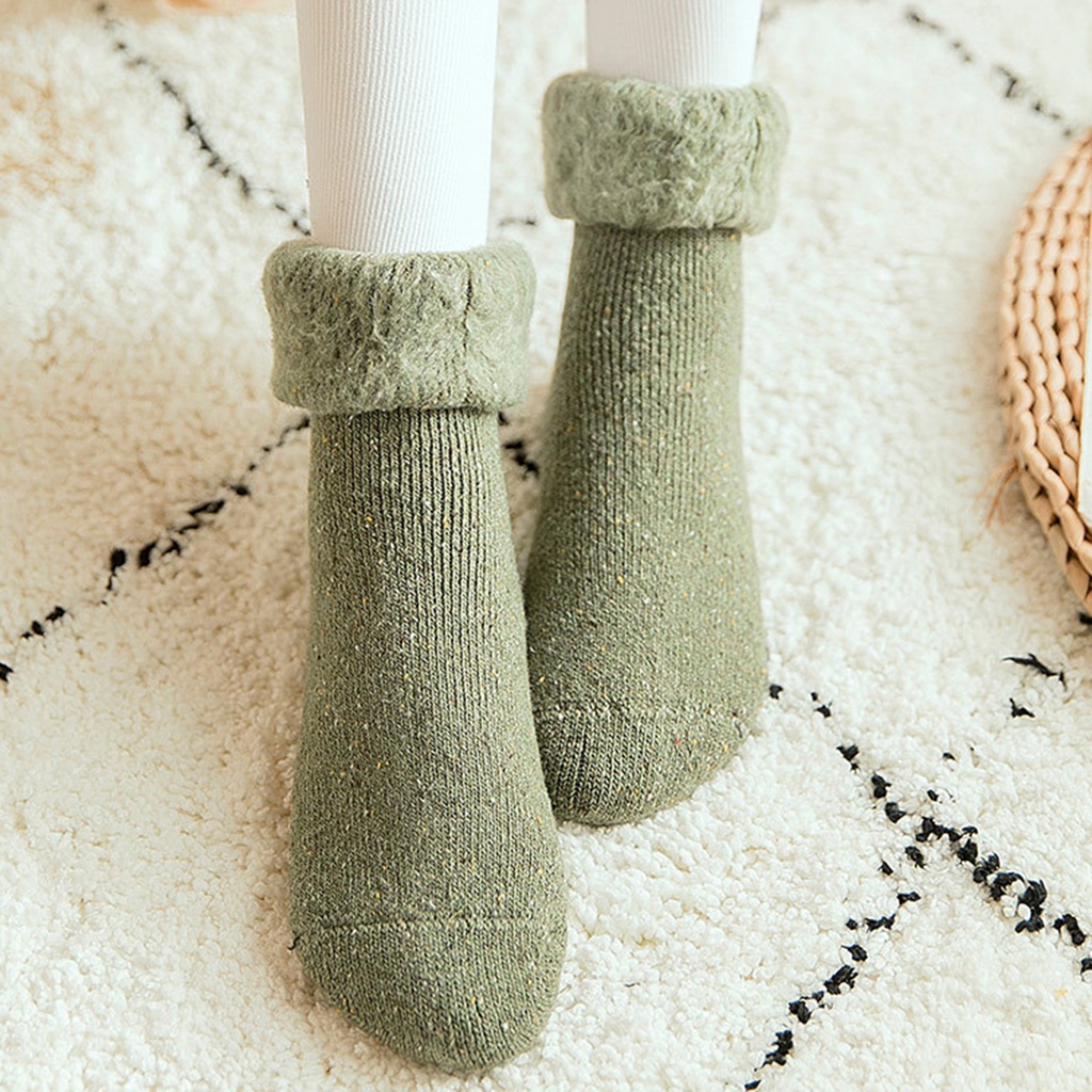 1 Đôi Tất Len Dày Giữ Ấm Mùa Đông Cho Nữ
