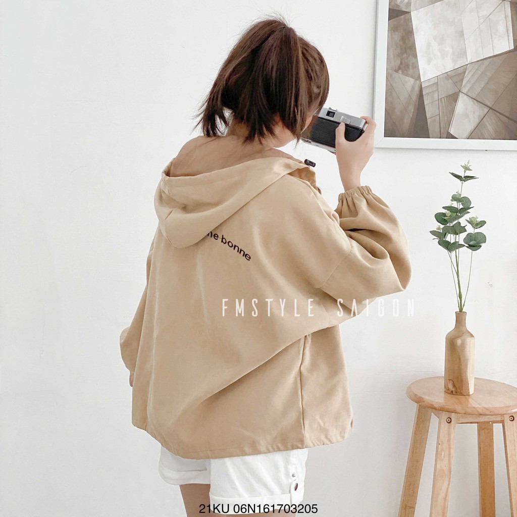 Áo khoác Hoodie rút gấu bò sữa ulzzang unisex thời trang tránh gió VM STYLE 21KU07EP1001