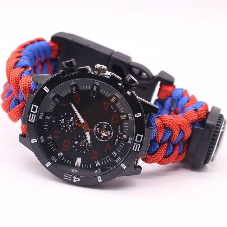 Đồ chơi sinh tồn ngoài trời Đá nhiên liệu Đá la bàn Đồng hồ leo núi leo núi Seven-Core Rope Thiết bị thể thao đa chức nă
