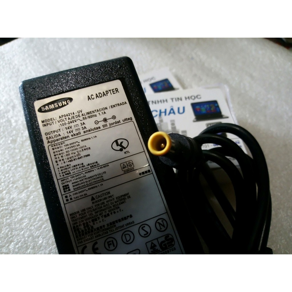 Adapter màn hình LCD Samsung: 14V - 3A - Chuẩn đầu Samsung