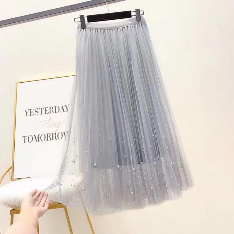 Chân Váy Xếp Ly Dáng Dài Đính Ngọc Cực Điệu | BigBuy360 - bigbuy360.vn