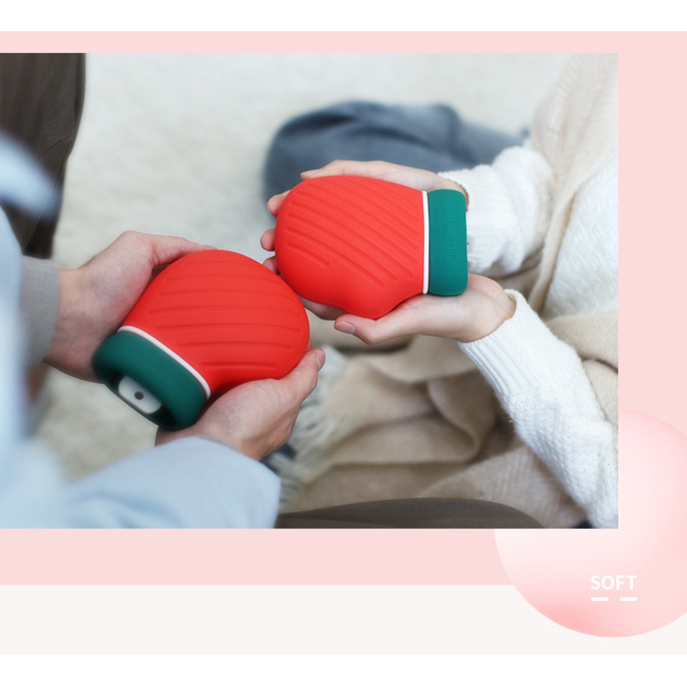 Túi đựng nước nóng mini giữ ấm tay bằng silicone thiết kế hình găng tay phong cách giáng sinh làm quà cho em bé