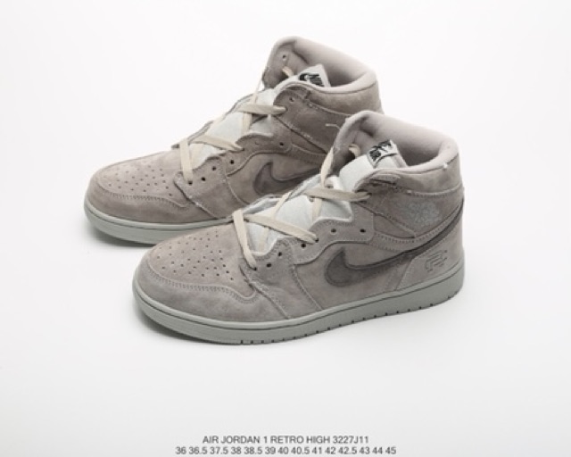 ẢNH THẬT | Giày Thể Thao jordan 1 màu xám da lộn | BigBuy360 - bigbuy360.vn