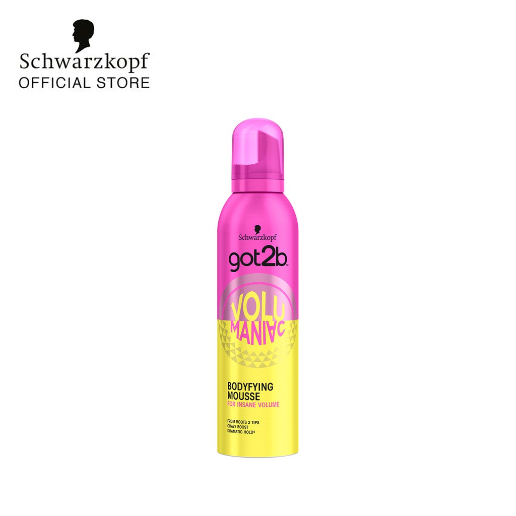 Keo bọt làm dày tóc Schwarzkopf Got2B Volumaniac Bodifying Mousse 250ml