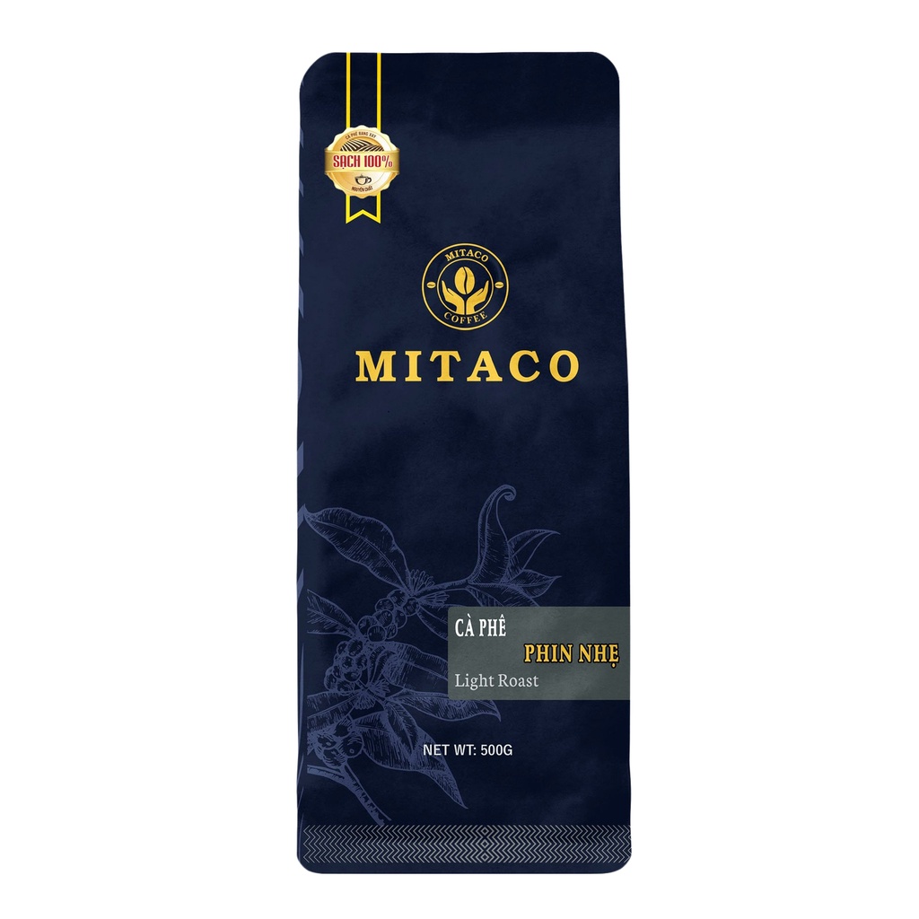 Cà phê pha phin nguyên chất Phin Nhẹ MITACO COFFEE (Gói 500g)