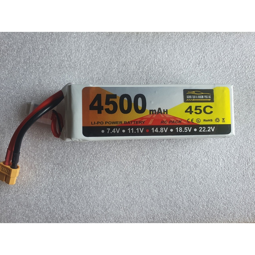 Pin LiPo 3s, 4s, 6s 4500mah 45C dòng xả cao