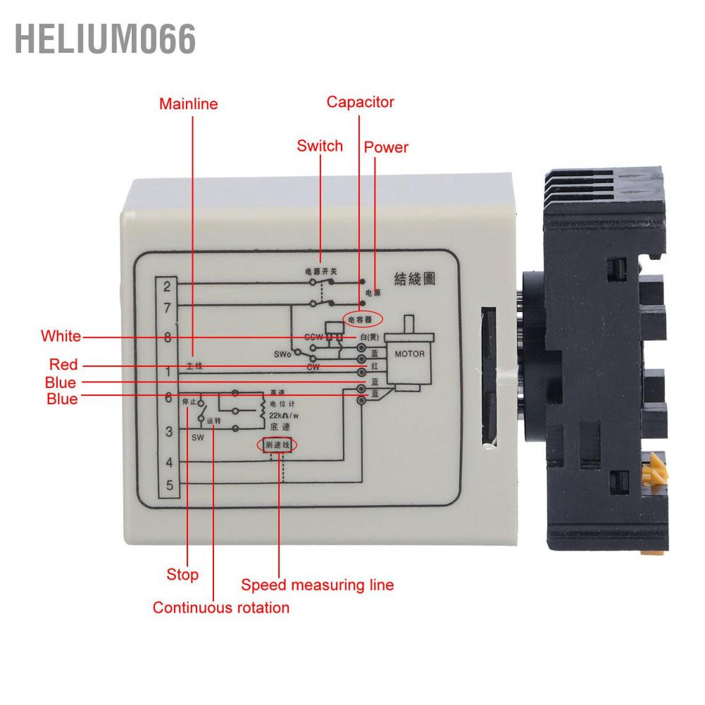 Bộ điều chỉnh tốc độ động cơ BERM AC Tách 1 pha 6W ‑ 200W 90‑2800r / phút 220V 240V SS22 Helium066