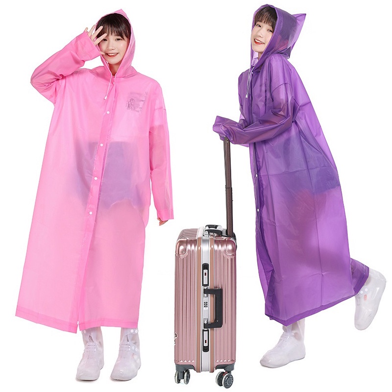Áo Mưa Người Lớn, Áo Đi Mưa Măng Tô Thời Trang Chất Liệu EVA Chống Thấm Nước