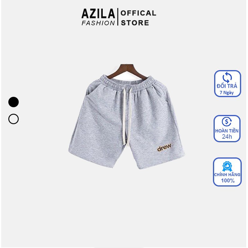 Quần Short Nam Azila In Chữ Drew Dày Dặn Mềm Mịn Co Giãn Phong Cách Trẻ Trung Năng Động