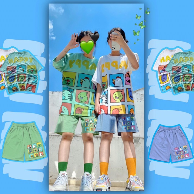 [18 mẫu] Set hoạt Hình Xinh Xắn/Short in+Overtee 3D