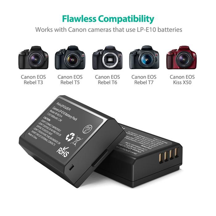 Pin máy ảnh RAVPower RP-BC014 tương thích Canon LP-E10