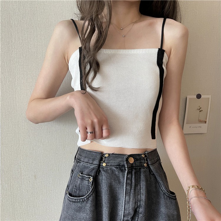 【ZHELIHANGFEI】 / Áo Yếm Không Tay Hở Lưng Xinh Xắn