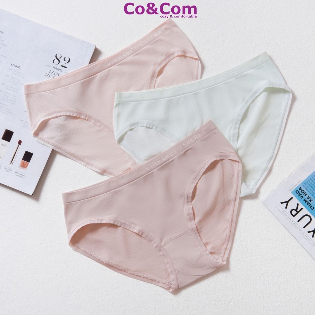 Quần Lót Nữ Cao Cấp Sịp Nữ Cạp Trung Cotton Sợi Tre Co&Com NO20211 Mềm Mịn Thấm Hút Ẩm Kháng Khuẩn