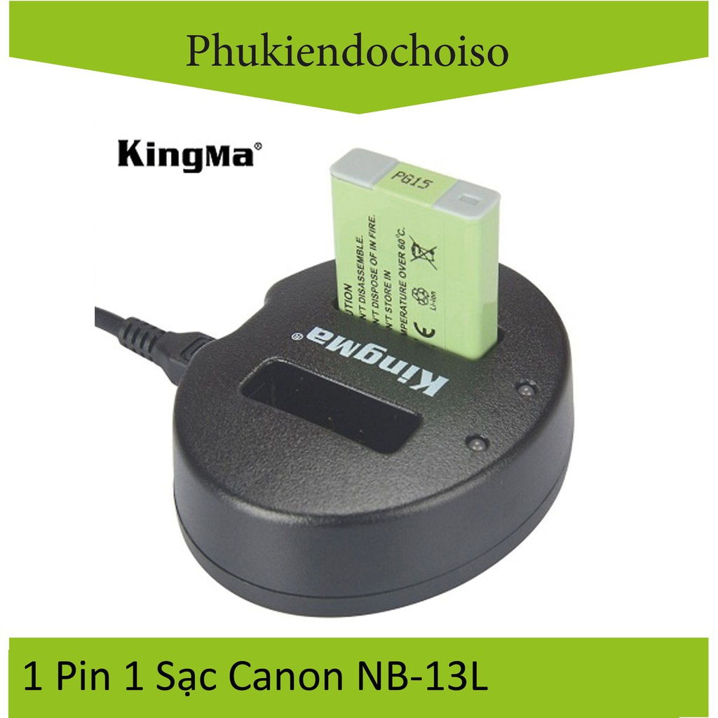 Pin sạc Kingma cho Canon NB-13L + Hộp đựng Pin, Thẻ nhớ