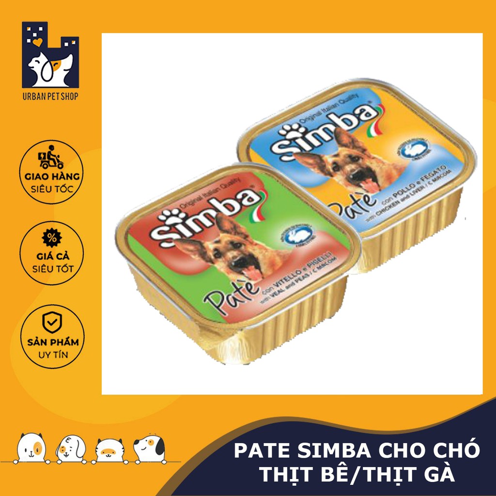 [Mã PET50K giảm Giảm 10% - Tối đa 50K đơn từ 250K] 𝗨𝗿𝗯𝗮𝗻_𝗦𝗶𝗺𝗯𝗮_Pate cho chó thuộc Monge Ý