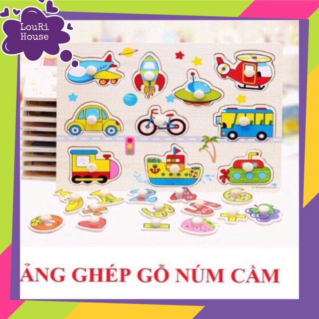 Bảng gỗ có núm theo chủ đề ( loại lớn)