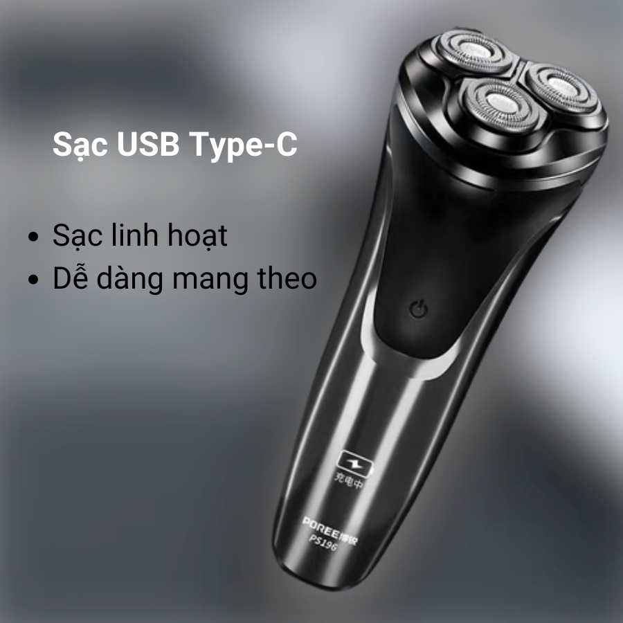 Máy cạo râu thông minh chống nước FLYCO POREE PS196, PS197 Citiso