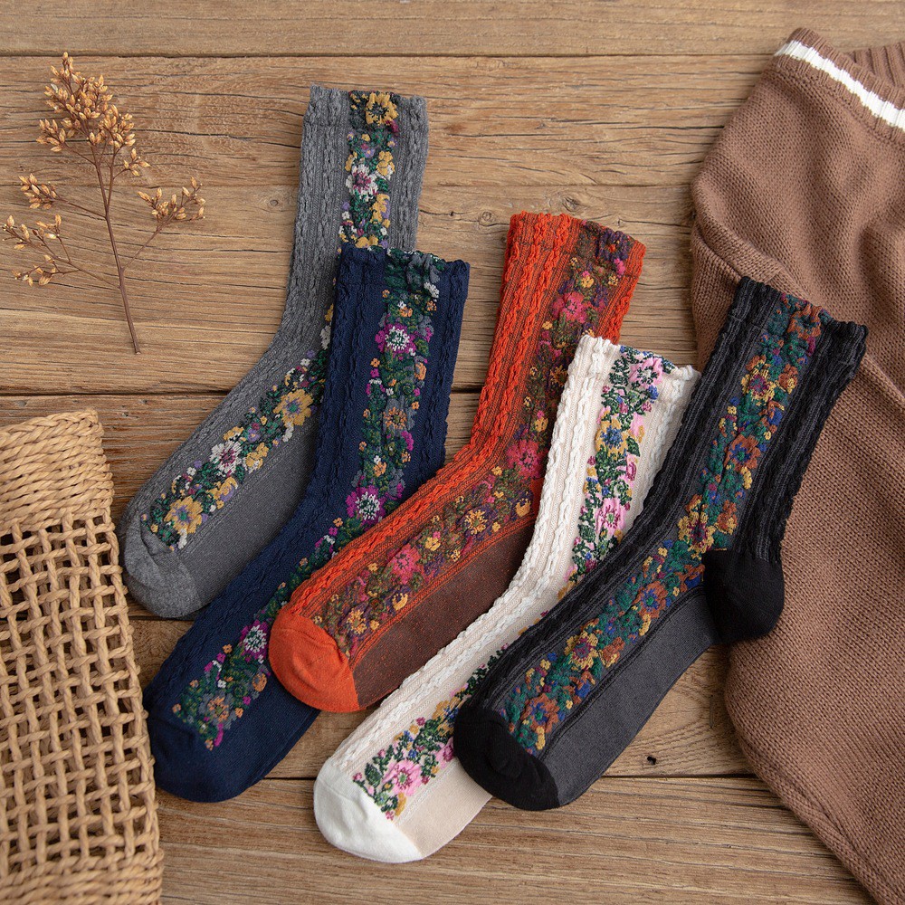 Vớ / tất cổ cao phong cách vintage - UniLabel