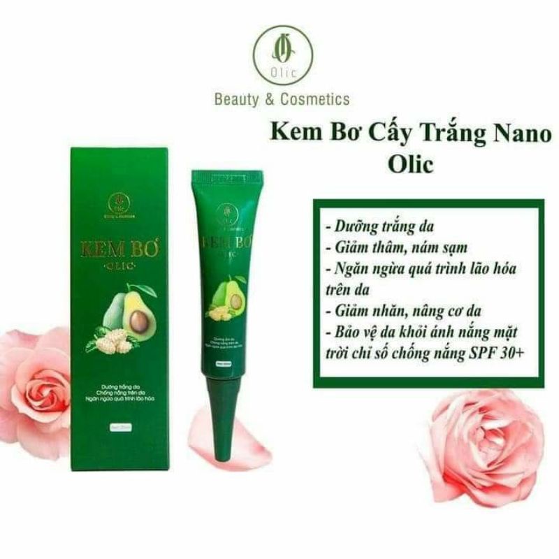 Kem Bơ Cấy Trắng Nano Olic