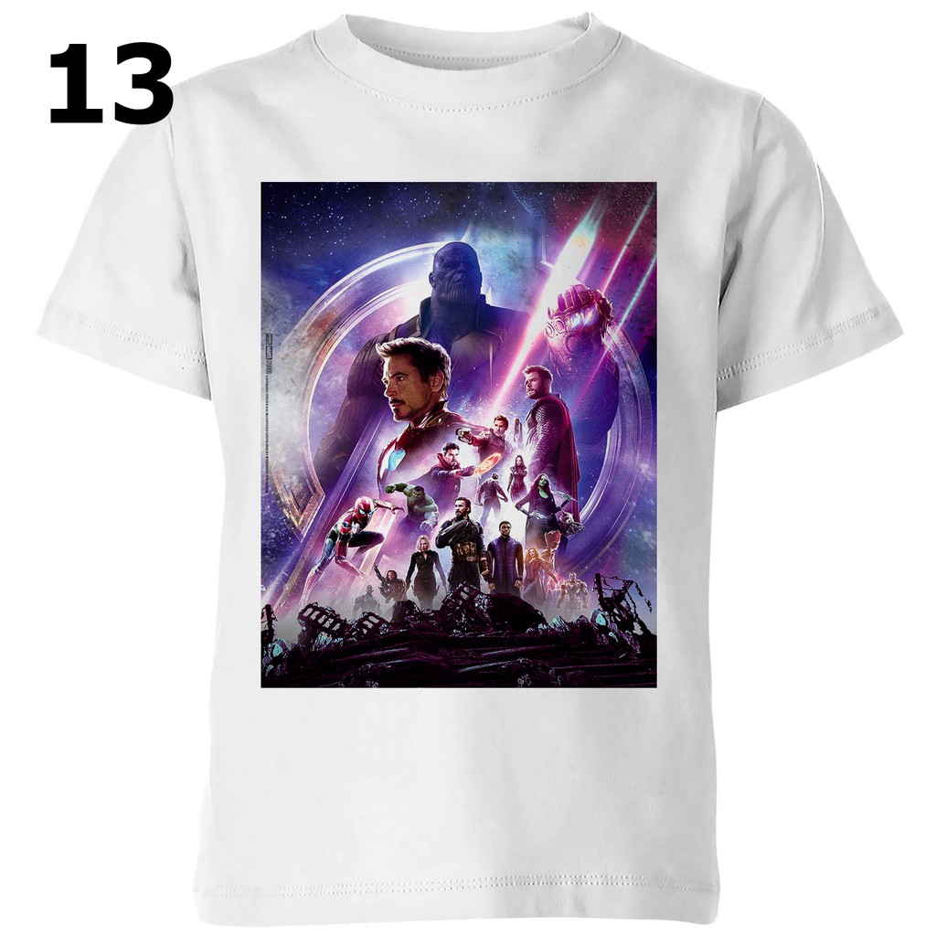 Áo Thun In Hình Avengers Ngắn Tay Cổ Tròn THOITRANG24H Cho Nam và Nữ Có Cả Size Trẻ Em