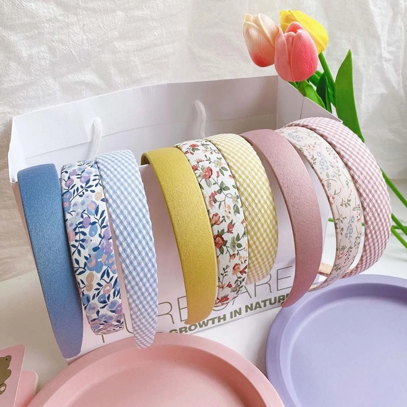 Băng đô cài tóc rửa mặt họa tiết hoa xinh xắn cho nữ