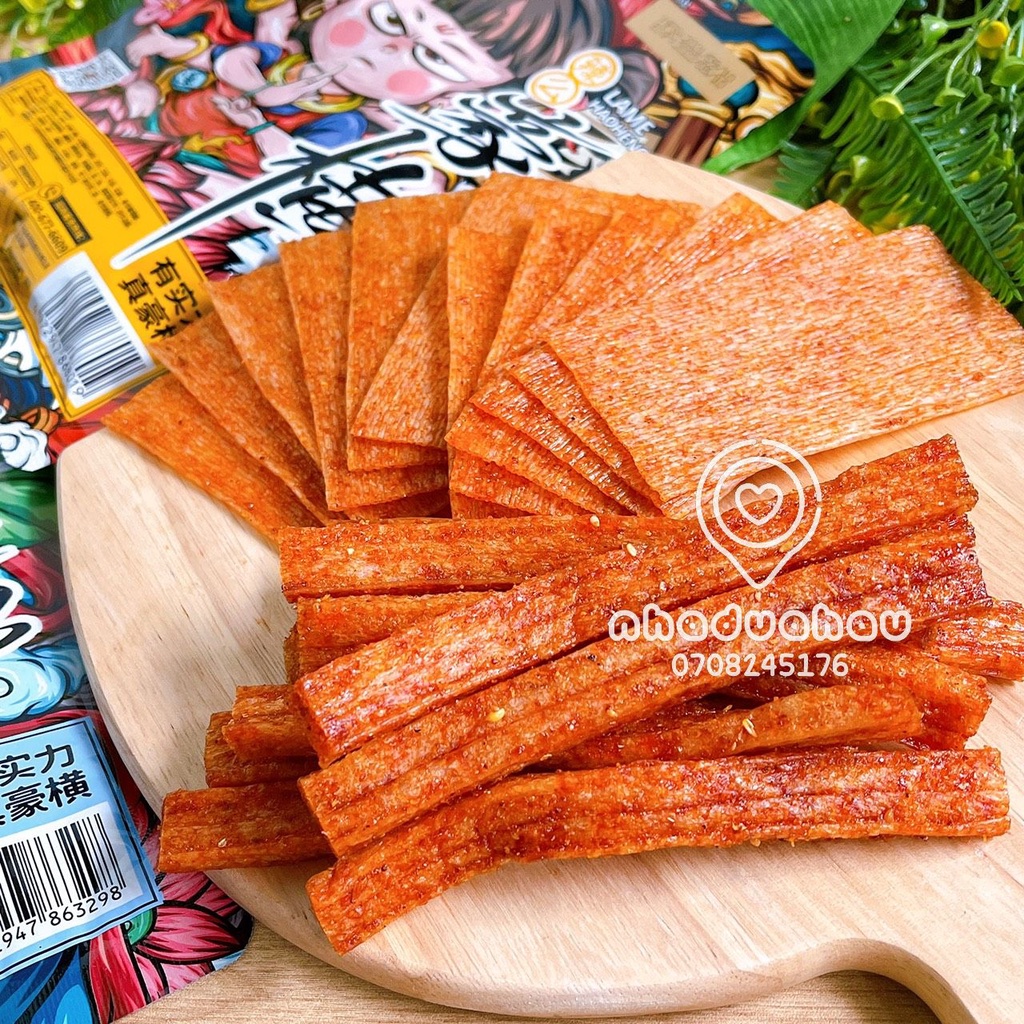 Một gói bim bim tăm cay hoạt hình Bát Giới/ Natra Hongkong gói lớn 90 gam 2 loại