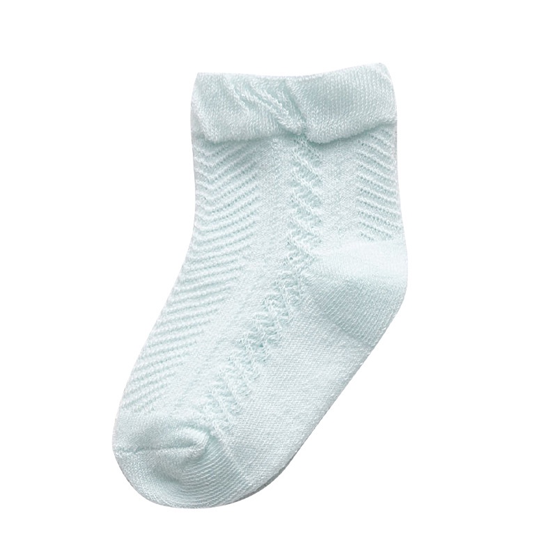 Vớ Lưới Cotton Mềm Mại Thoáng Khí Màu Trơn Dành Cho Bé