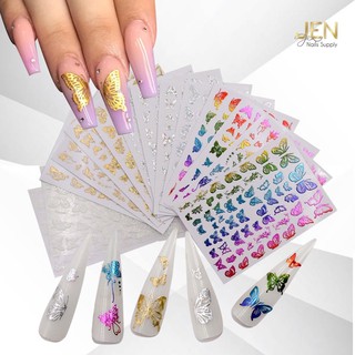 Sticker dán móng nail bướm 3d