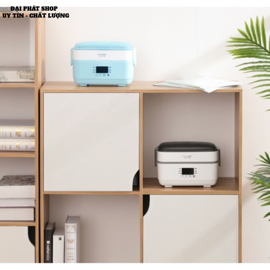 Hộp cơm cắm điện hẹn giờ F36, 2 tầng 3 ngăn, nấu chín, hâm nóng, giữ nhiệt cho thức ăn | BigBuy360 - bigbuy360.vn