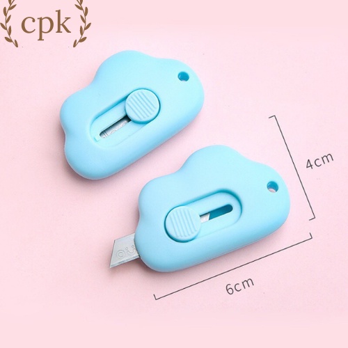 Dao dọc giấy mini cute hình đám mây, dụng cụ cắt giấy, rạch bao bì siêu tiện dụng làm móc khóa đem theo