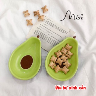Đĩa sứ hình quả bơ xinh xắn