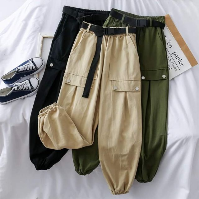 |HÌNH THẬT| QUẦN JOGGER NỮ KAKI SIÊU CHẤT KÈM ĐAI BELT CHẮC CHẮN JOGGER NỮ GIÁ RẺ VÔ ĐỊCH | BigBuy360 - bigbuy360.vn